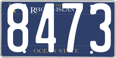 RI license plate 8473