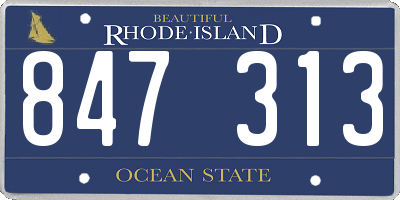 RI license plate 847313