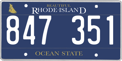 RI license plate 847351
