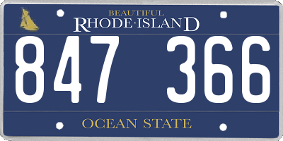 RI license plate 847366