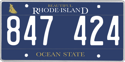 RI license plate 847424