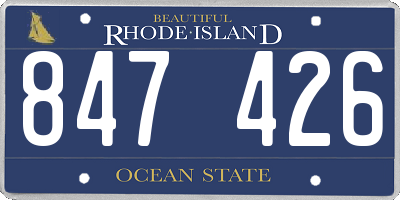 RI license plate 847426
