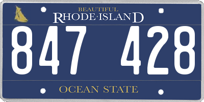 RI license plate 847428