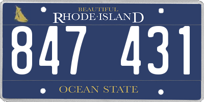RI license plate 847431