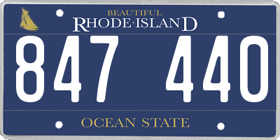 RI license plate 847440