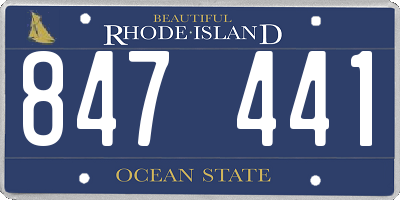 RI license plate 847441