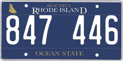 RI license plate 847446