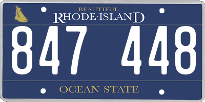 RI license plate 847448