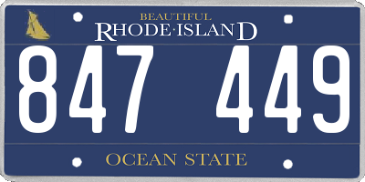 RI license plate 847449