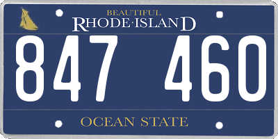 RI license plate 847460