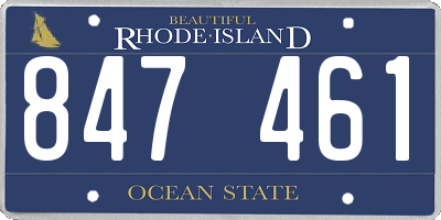 RI license plate 847461