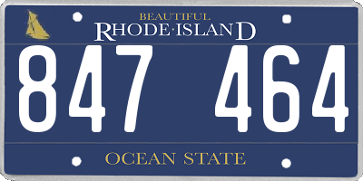 RI license plate 847464
