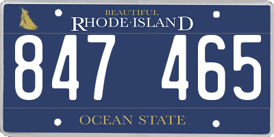 RI license plate 847465