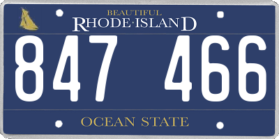 RI license plate 847466
