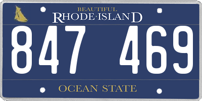 RI license plate 847469