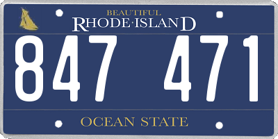 RI license plate 847471