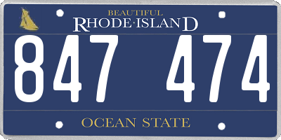 RI license plate 847474