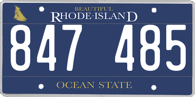 RI license plate 847485