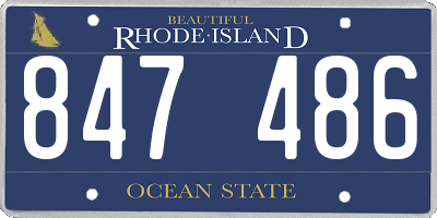 RI license plate 847486