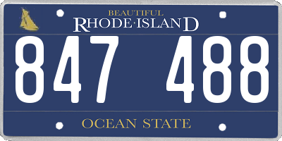 RI license plate 847488