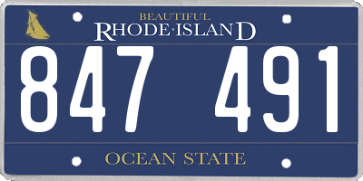 RI license plate 847491