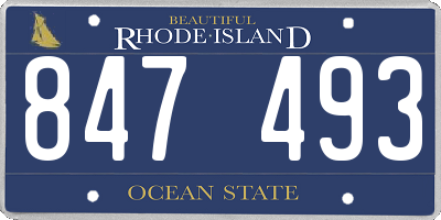 RI license plate 847493