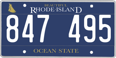 RI license plate 847495