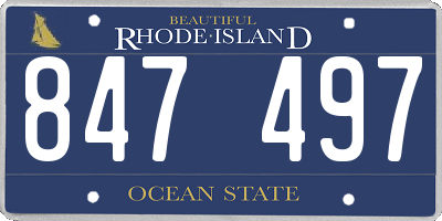 RI license plate 847497