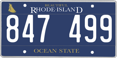 RI license plate 847499