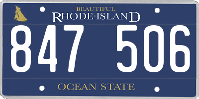 RI license plate 847506