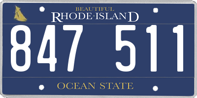 RI license plate 847511