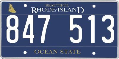 RI license plate 847513