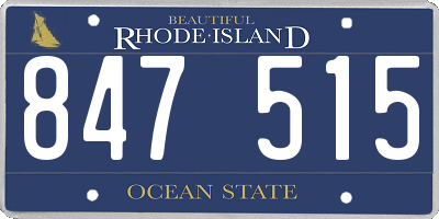 RI license plate 847515