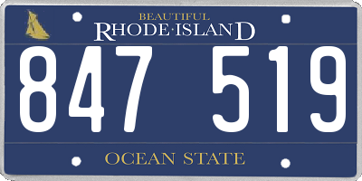 RI license plate 847519