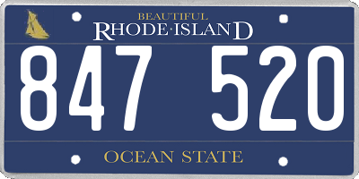 RI license plate 847520