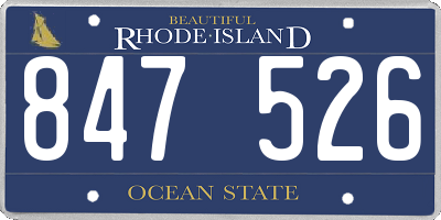RI license plate 847526