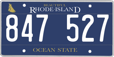 RI license plate 847527