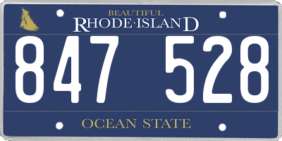 RI license plate 847528