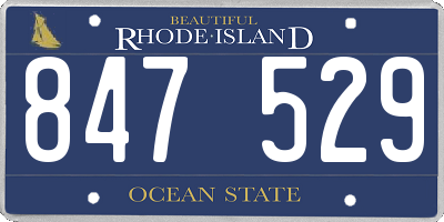 RI license plate 847529