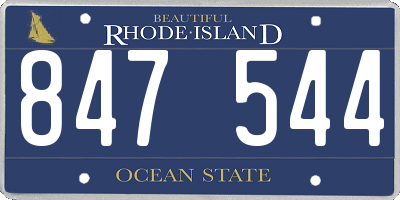 RI license plate 847544