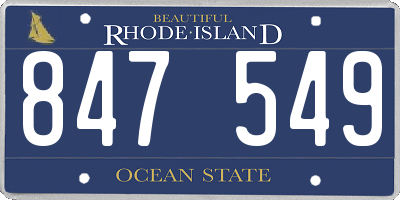 RI license plate 847549