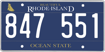 RI license plate 847551