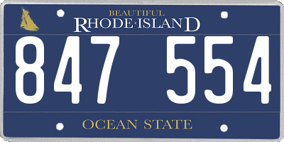 RI license plate 847554