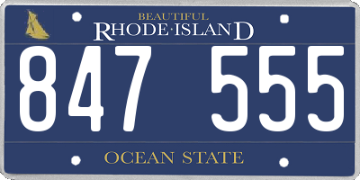 RI license plate 847555