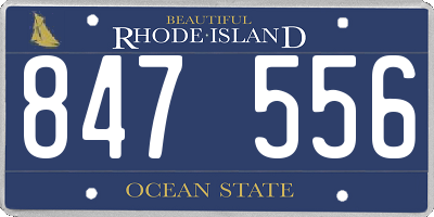 RI license plate 847556