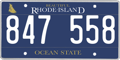 RI license plate 847558