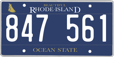 RI license plate 847561