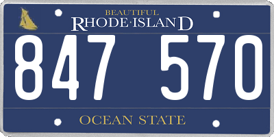 RI license plate 847570