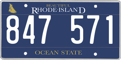 RI license plate 847571
