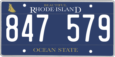 RI license plate 847579